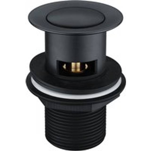 Black Matt Click Clack Pop up Slotted Basin Waste