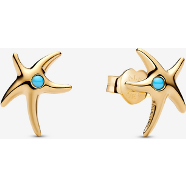 Pandora Gold Starfish Stud Earrings