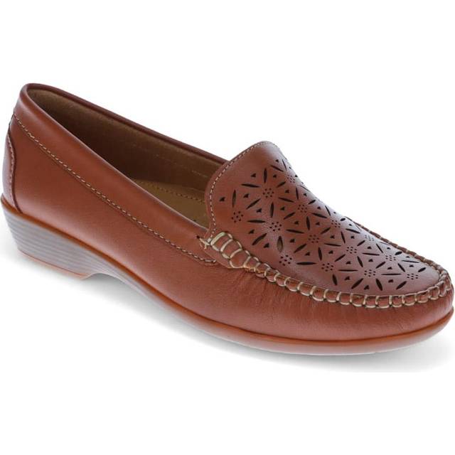 Breathable Leather Moccasins - NAP39017 / 326 160 - Tan