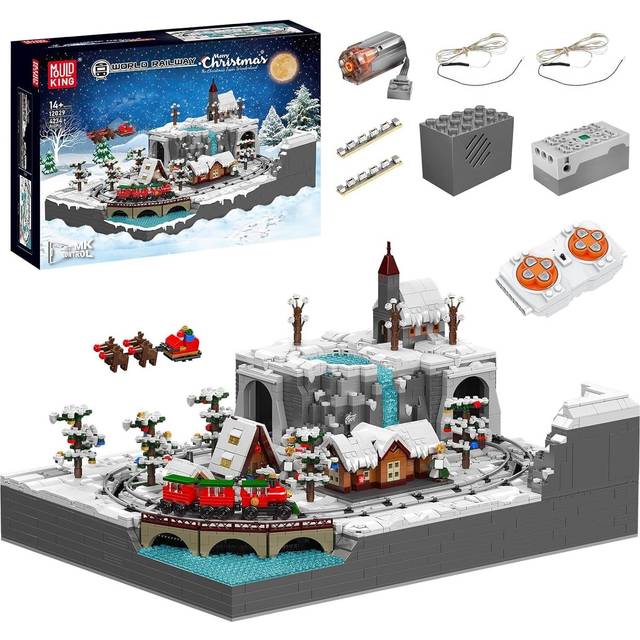 Mould King 12029 Christmas Building Block Motorized Christmas Train Wonderland Model Assembly Car Brick Toys Kids Christmas Gift 12029