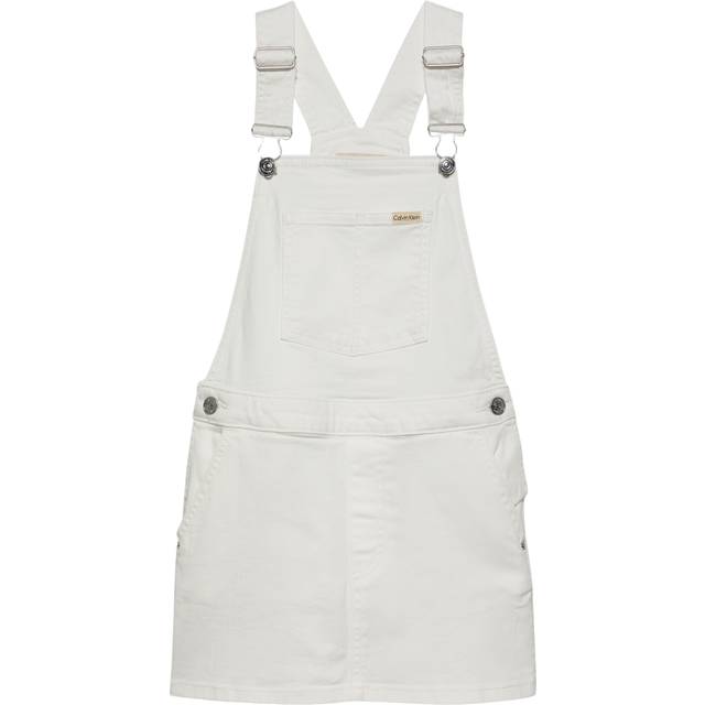Calvin Klein Girls Gilrls White Denim Pinafore Dress - 16 year