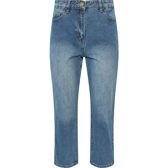 Pixiegirl Petite Blue Denim Ankle Grazer Straight Leg Jeans 10 Pixiegirl | Petite Women's Mom Jeans