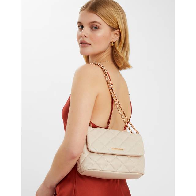Quilted Faux Leather Cross-body Bag Cream - Accessorize - One Size