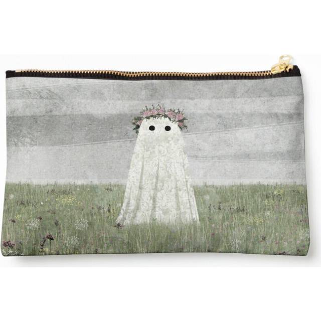 Makeup Bag There's A Ghost in The Meadow Summer  Cosmetic Organizer Tyvek Paper Bags Zipper Pouch