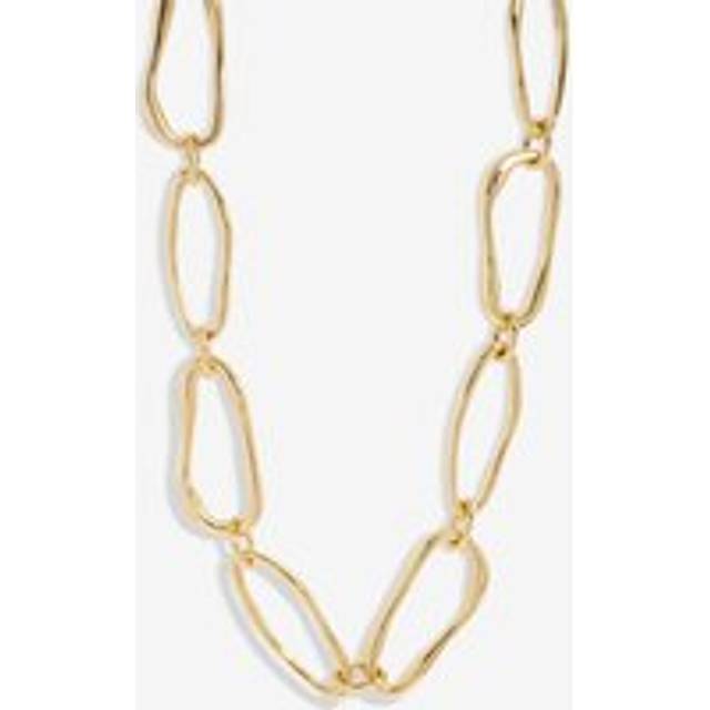 Womens Inicio Gold Plated Polished Link Necklace - Gift Pouch - Metallics - One Size