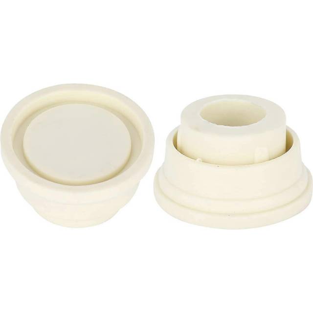 (As show, One size) 2 Pieces Pool Ladder Buffer Inground Pool Ladder End Caps White Rubber Bumper Set For Swimming Pool Ladders Universal Spare Parts
