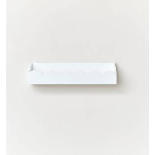 White Scalloped Wall Storage Shelf -  40cm Material: New Products