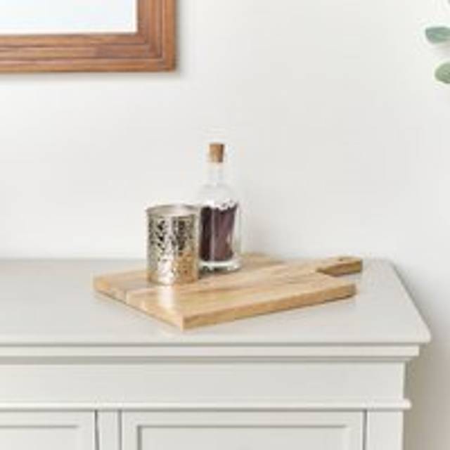 Rectangular Mango Wood Chopping Board with Heart Detail - 40cm Material: New Products