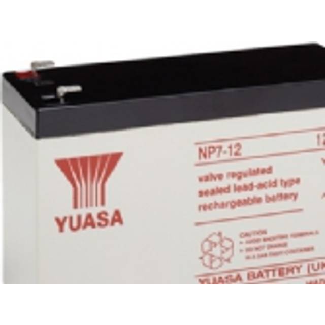 Yuasa Blybatteri 12 V, 7,0 Ah (NP7-12) Faston (4,8 mm) Blybatteri, VdS