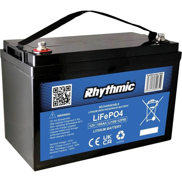 RHYTHMIC LEISURE BATTERY 12V 100Ah LITHIUM CARAVAN BATTERIES