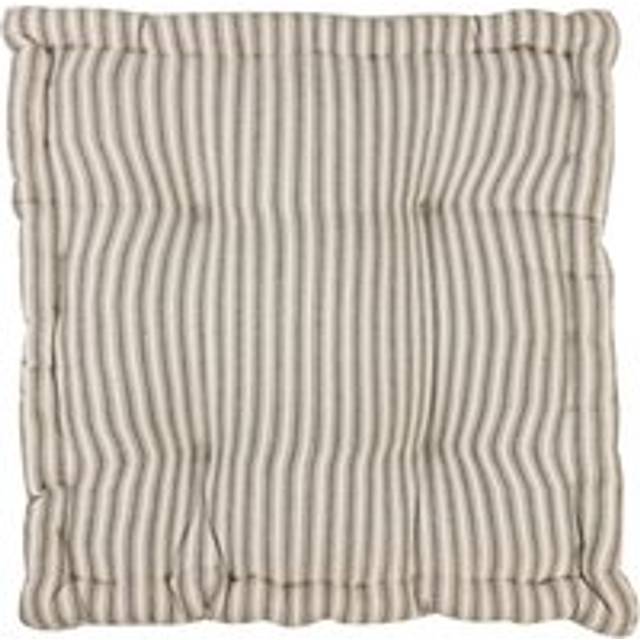 Set of 4 Giant Grey Striped Indoor Outdoor Chair Seat Pad Garden Furniture Cushions (L)50cm x (W)50cm - Green - 50cm x 50cm