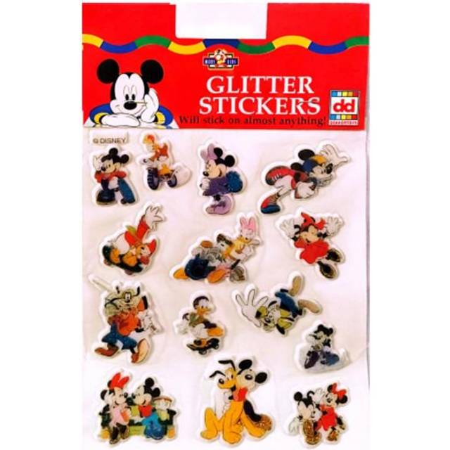 Disney Glitter Cartoon Character Stickers - Multicoloured