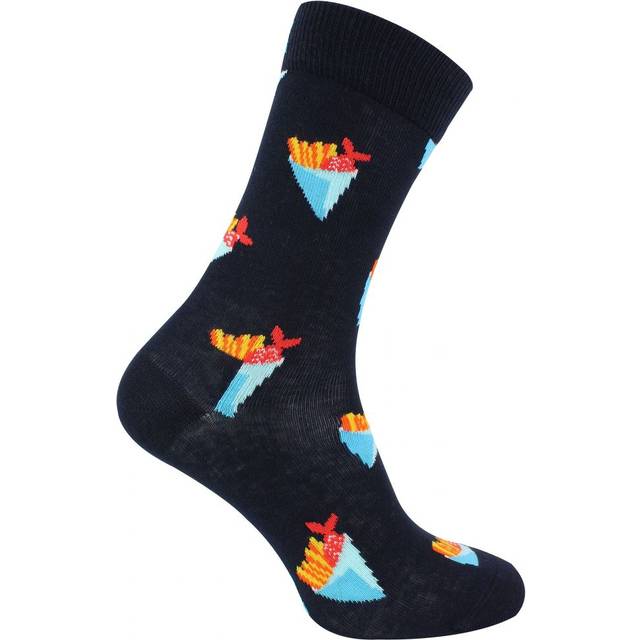 Mens & ladies fish & chips patterned socks