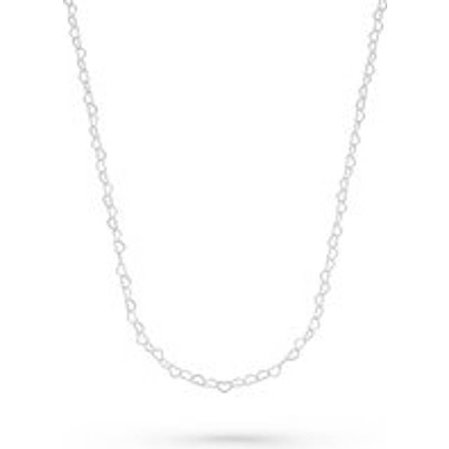 Silver Heart Link Chain Necklace