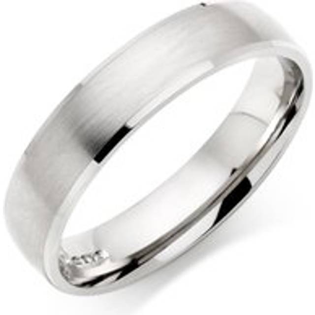 Platinum 5mm Brushed Men's Wedding Ring