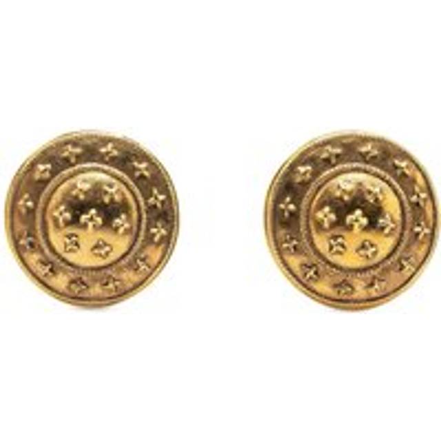 Womens Preloved CC Logo Earrings Gold-Tone Metal Wo - Metallics - One Size