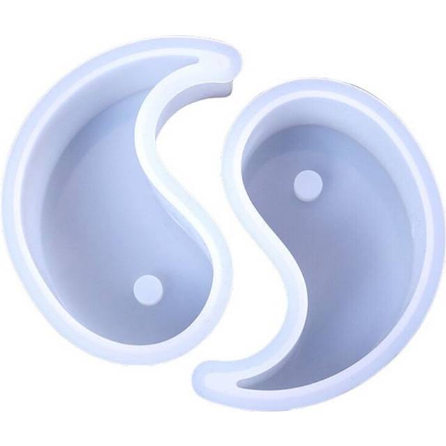 2 PCS Silicone Molds Yin Candle Mold Tai Soap Wax Aromatherapy Epoxy Resin Chocolate Candy
