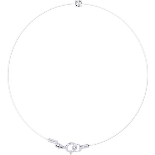 Diadema Womens - Bracelet - Transparent Nylon - Real Diamond - White - One Size