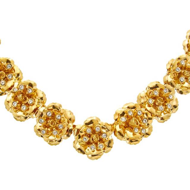 Carolina Herrera Flower & Crystal Necklace