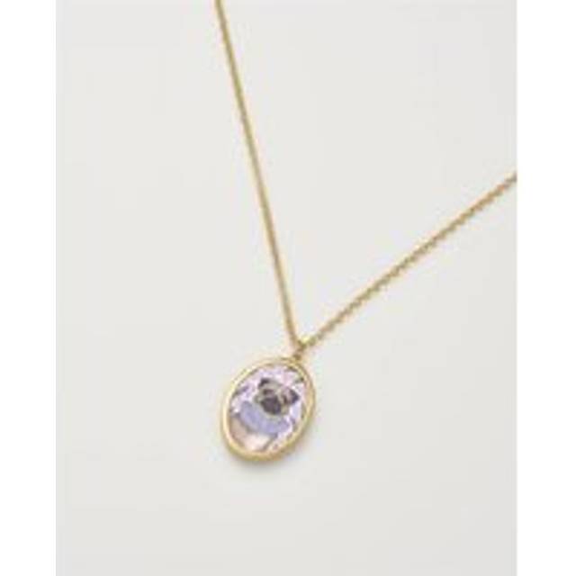 Womens Catherine Rowe Pet Portraits Pug Pendant Short Necklace - Metallics - One Size