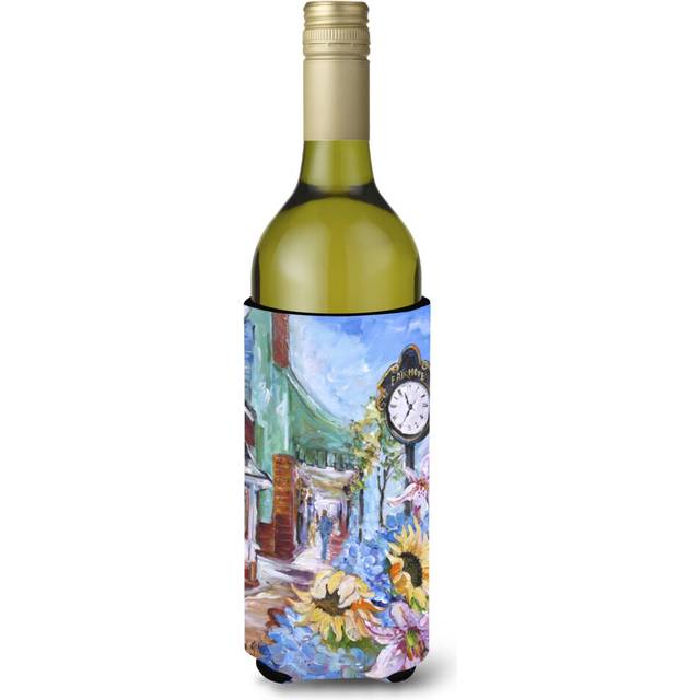 Caroline's Treasures JMK1187LITERK Fairhope Clock Wine Bottle Hugger Bottle Cooler Sleeve Hugger Machine Washable Collapsible Insulator Beverage Insul