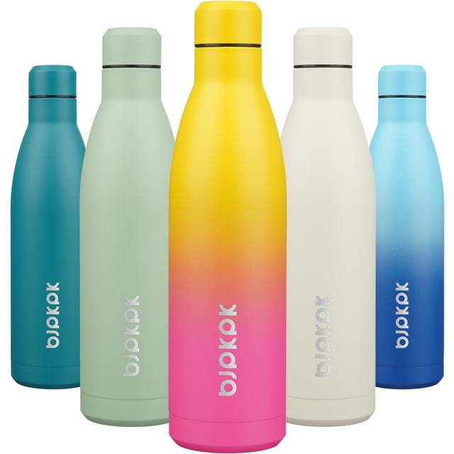 BJPKPK 25oz Insulated Water Bottle Double Wall Vacuum Insulated Stainless Steel Water Bottles for Spots Keep Cold and Hot Rainbow