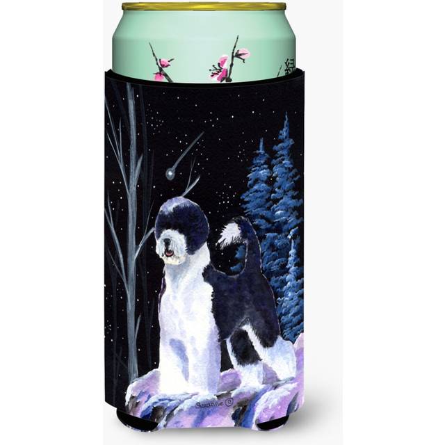 Starry Night Portuguese Water Dog  Tall Boy Beverage Insulator Beverage Insulator Hugger
