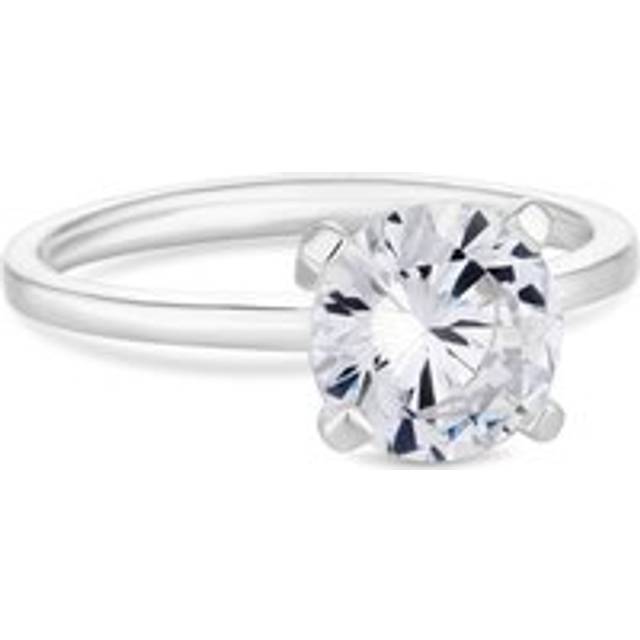 Sterling Silver 925 with Cubic Zirconia Solitaire Ring
