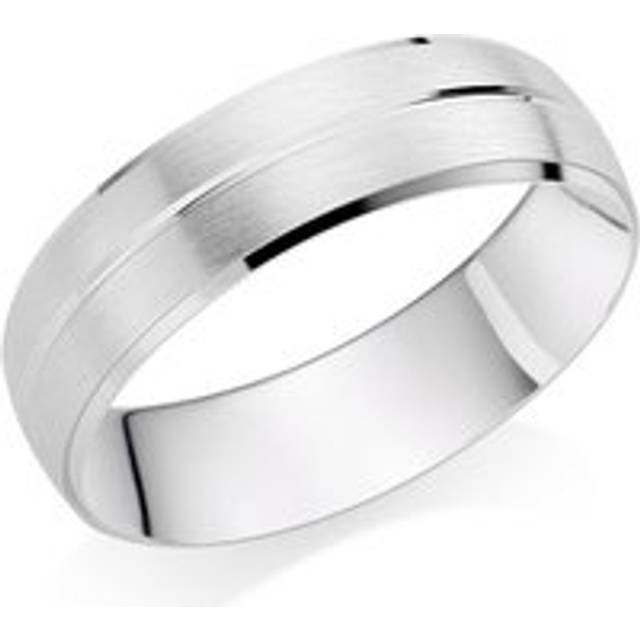 9ct White Gold 6mm Men's Wedding Ring