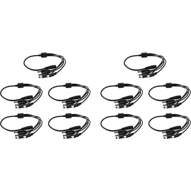 10X 1 to 4 DC Power 4-Port Splitter Adapter Adaptor Cable CCTV Camera