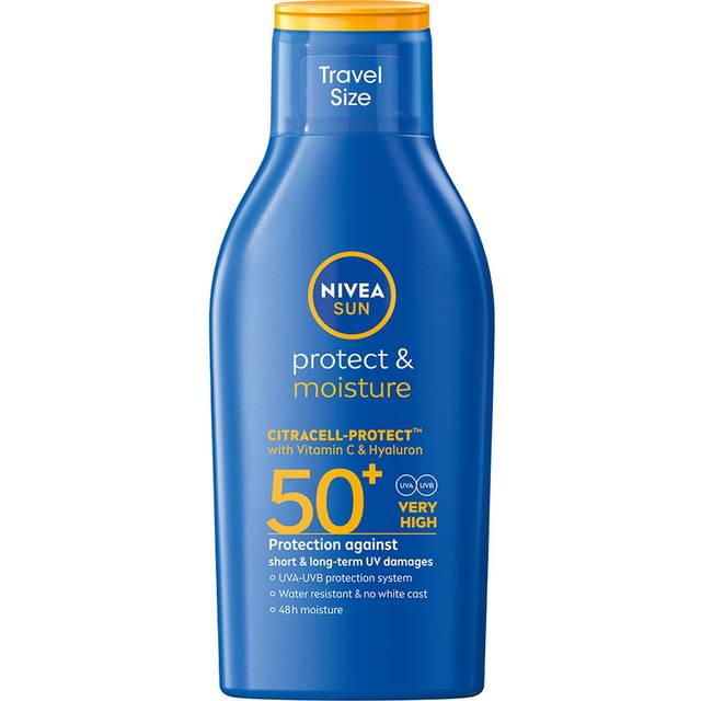 NIVEA SUN Solkräm Protect & Moisture Sun Lotion SPF50+ 100 ml Travel size