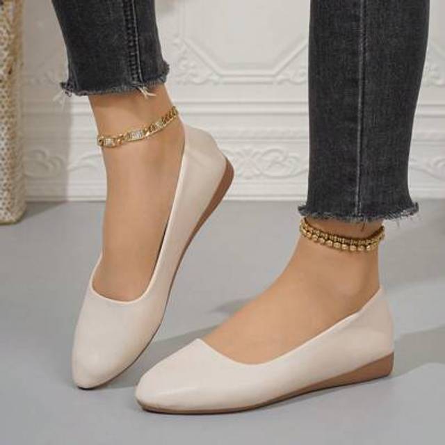 SHEIN Women&#39;s Fashion Elegant Office Loafers, New Soft Bottom Comfortable Mother Shoes, French Style Flat Casual Shoes. Features Deodorizing, Non-Slip. Suit