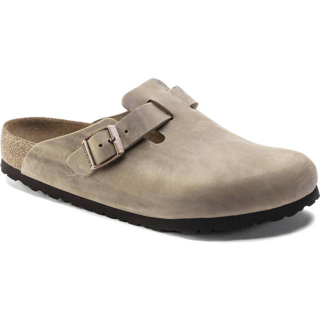 Oiled leather clogs Birkenstock Boston Oiled - Marron