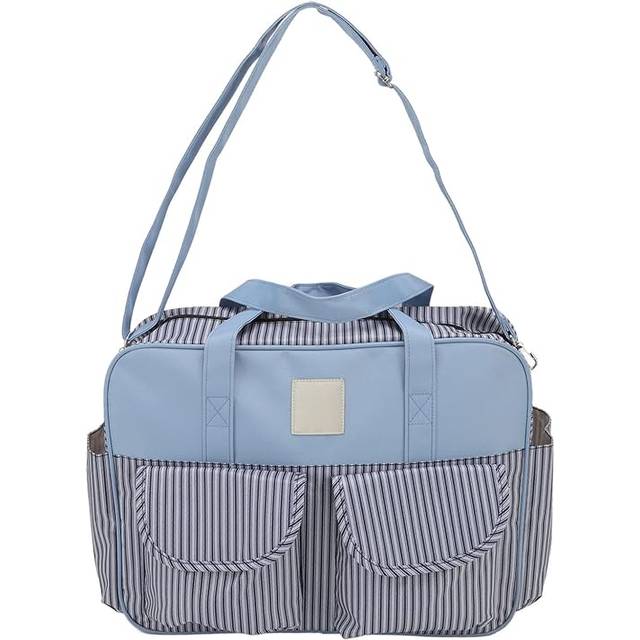Crossbody Diaper Bags Waterproof Multifunction Large Capacity Diaper Bag Tote Fashion Blue White