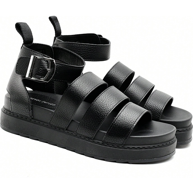 READY SALTED Women&#39;s Comfortable Sandals Buckle Casual Beach Shoes Platform Fashion Flat Open-Toed Roman Shoes
