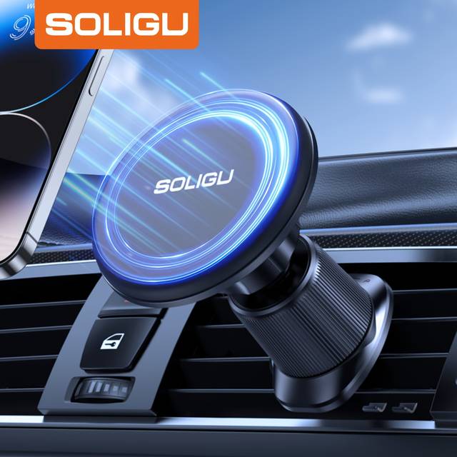 TEMU Soligu , Strong Magnetic Phone Holder For Car Vent, 360° Hands Free Phone Holders For Your Car, Universal Car Cell Phone Holder Mount For Iphone & All Phones