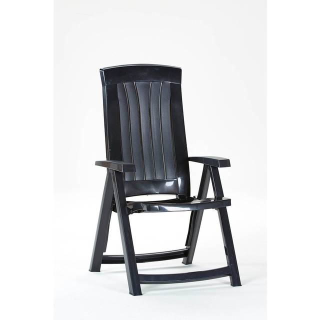 Bostic Plastic Patio Folding Chair Folding Chair - anthracite (110cm H X 72cm D X 61cm W)
