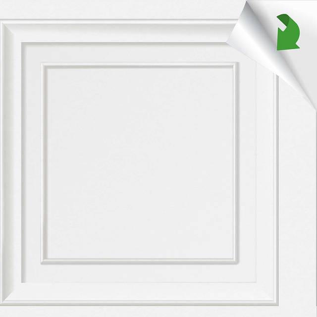 Square Panel Wallpaper - White