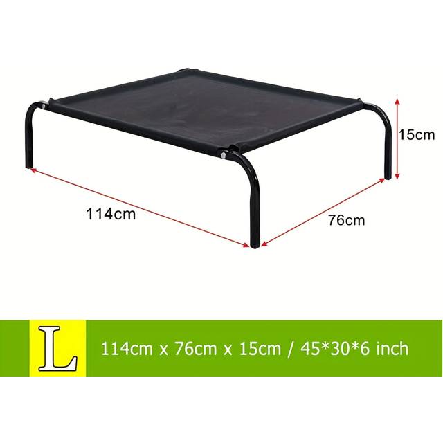 TEMU Folding Elevated Dog Bed Indoor Outdoor Metal Frame Raised Dog Cots Beds With Feet & Breathable Mesh, Lightweight & Portable Indoor Outdoor Pet Beds Camping Beach Travel Use S/m/l Size
