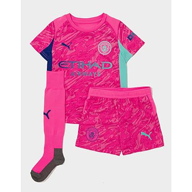 PUMA Manchester City 25/26 Goalkeeper Minikit Kids, Pink Pes/Aquatic, size 3-4 Youth (3-4 Youth)