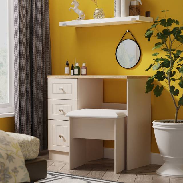 Ready Assembled Wilcox Vanity - Kashmir Ash and Oak, Multi