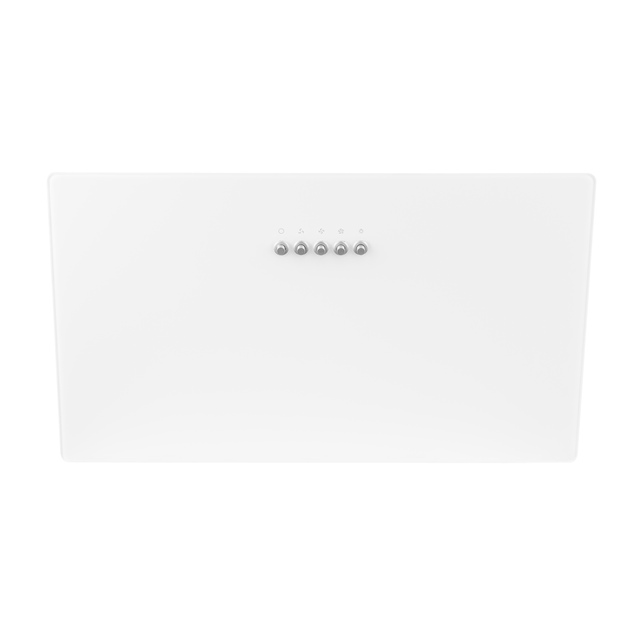SIA AH60WH 60cm White Glass Cooker Hood Angled Chimney Extractor Fan