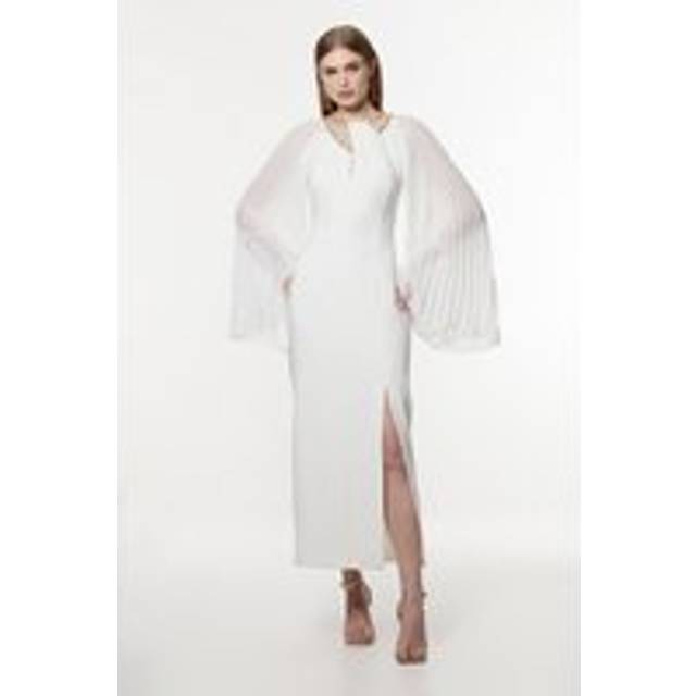 Enamel Chain Detail Kimono Maxi Dress - Ivory