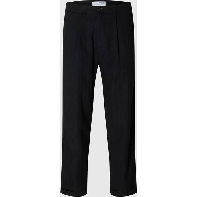 Cropped Relaxed Fit Trousers