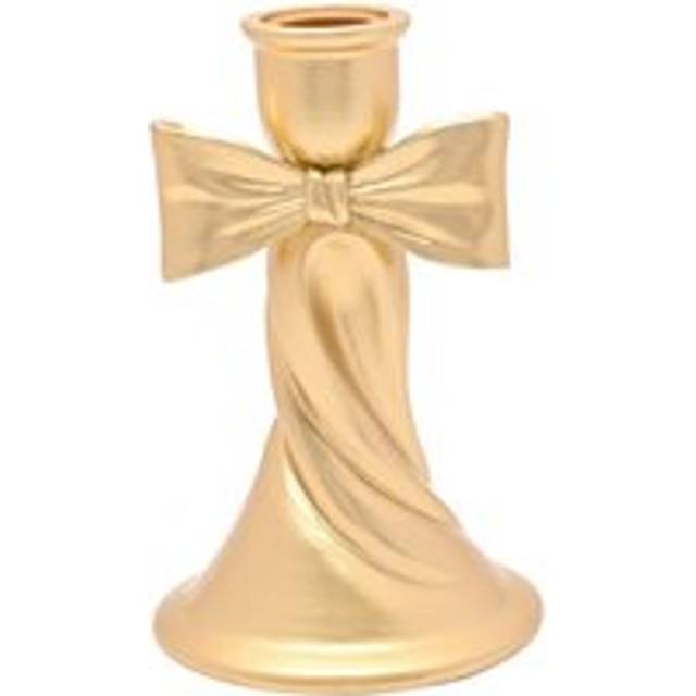 Hestia Gold Ribbon Tall Taper Candle Holder - One Size