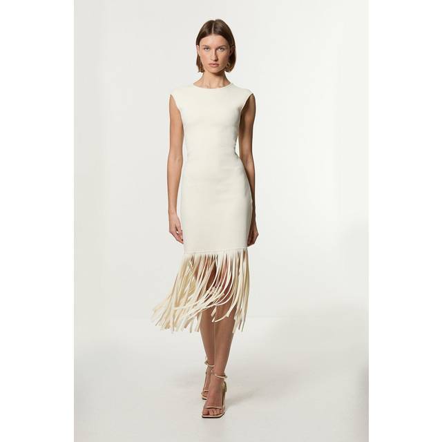 Tassel Knitted Dress - Brown