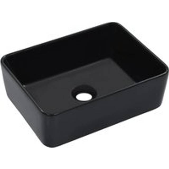 Wash Basin 40x30x13 cm Ceramic Black - One Size