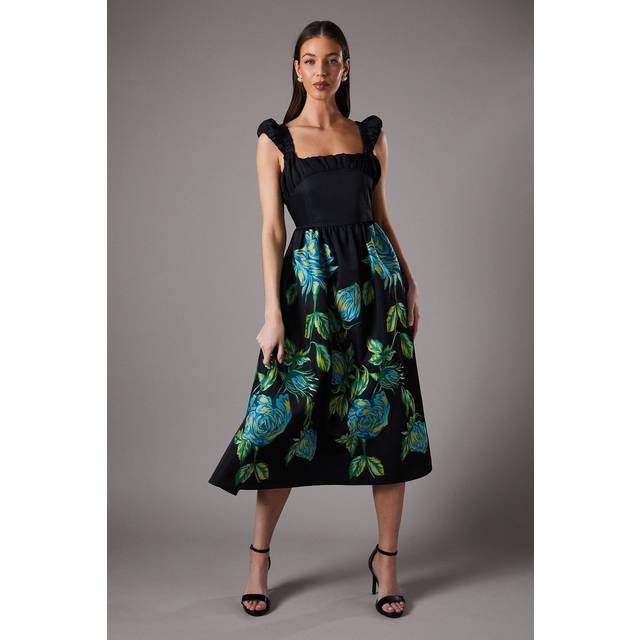 Coast black midi dress womens going out dresses