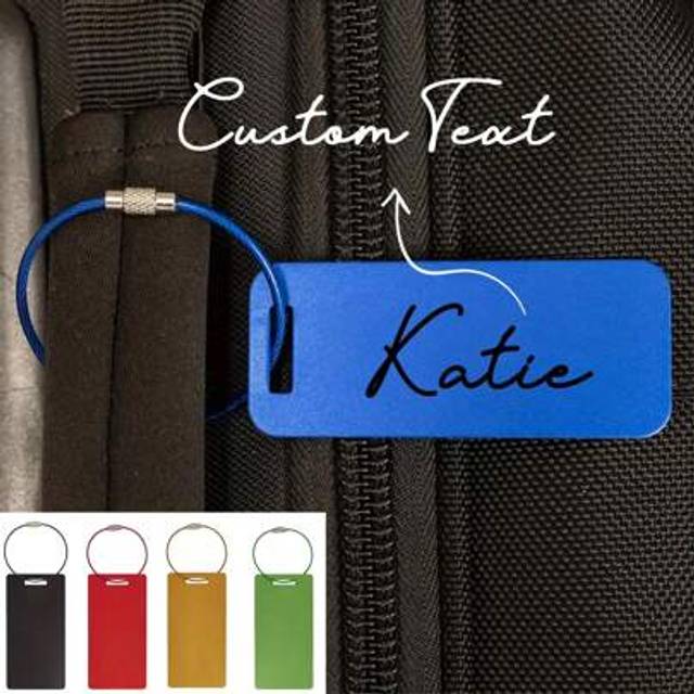 SHEIN 1pc Personalized Metal Luggage Tag Set , For Suitcases Travel Bag Labels Tag With Address ID Card For Privacy Protection