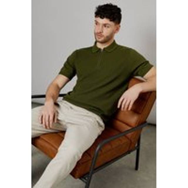 Burton khaki polo mens casual jumpers & cardigans